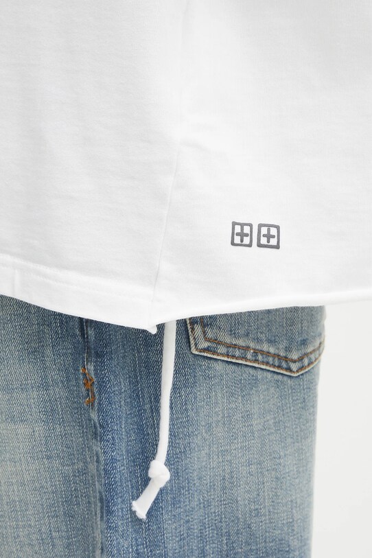 Βαμβακερό μπλουζάκι KSUBI stamp ekcess pocket λευκό MSP25TE039