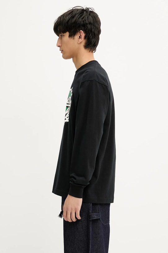 Хлопковый лонгслив Human Made HM29CS021 чёрный SS25