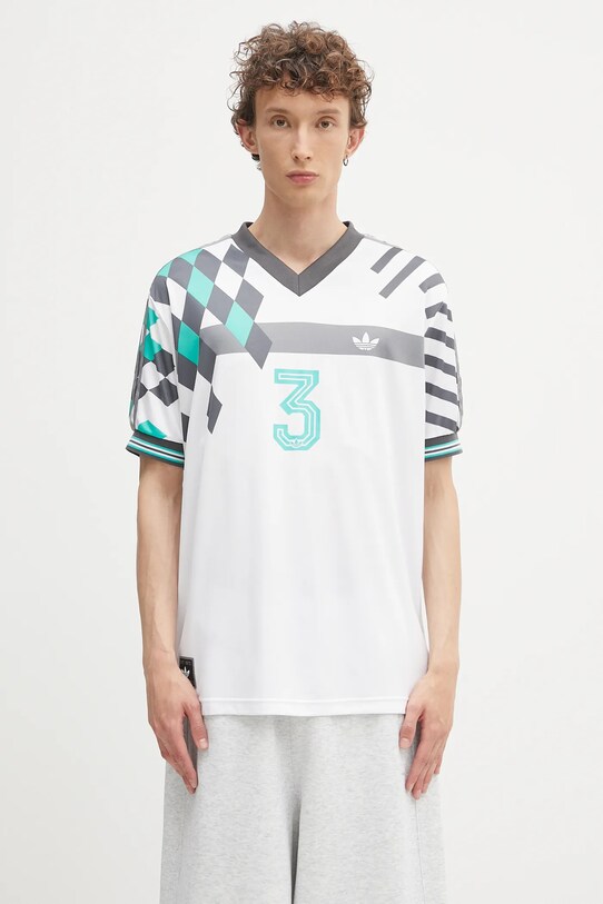 adidas Originals t-shirt Nuwave90Sjersey nadruk biały KD4870
