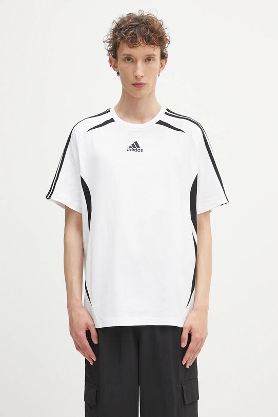 adidas Originals t-shirt in cotone Teamgeist Tee rilassato bianco KE0146