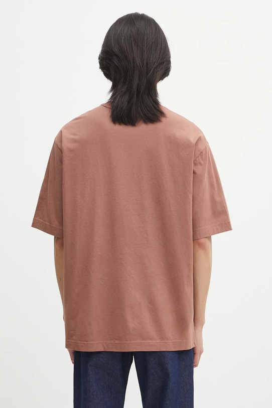 Oblečení Bavlněné tričko Maison Kitsuné Speedy Fox Print Oversize OM00109KJ0008 hnědá