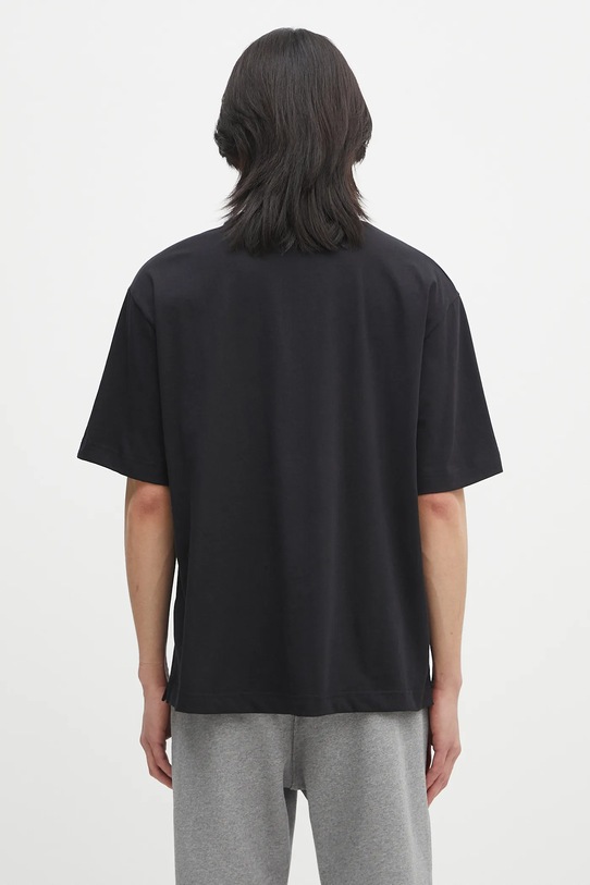 Одежда Хлопковая футболка Maison Kitsuné Embossed Profile Fox Oversize OM00116KJ7016 чёрный