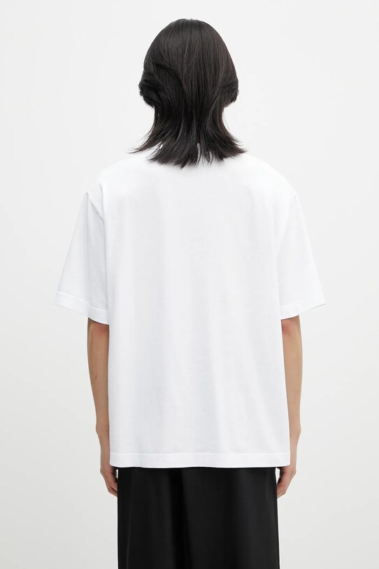 Одежда Хлопковая футболка Maison Kitsuné Maison Kitsune Embroidery Oversize OM00122KJ0119 белый