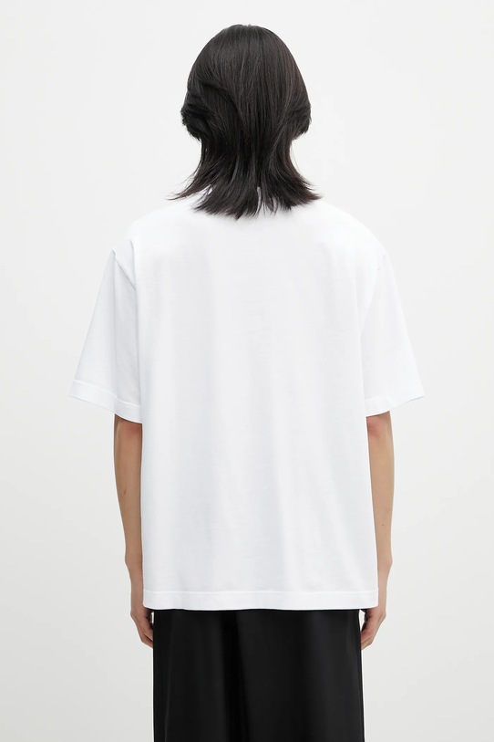 Odzież Maison Kitsuné t-shirt bawełniany Maison Kitsune Embroidery Oversize OM00122KJ0119 biały