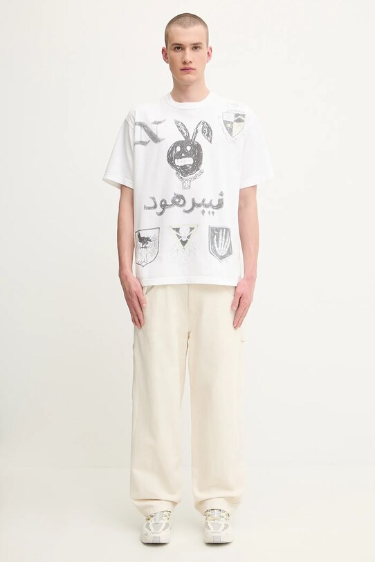 Бавовняна футболка NEIGHBORHOOD NH . TEE SS-17 251PCNH.ST17 білий