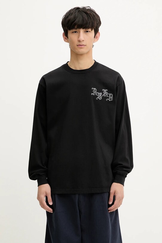NEIGHBORHOOD longsleeve bawełniany NH . TEE LS-5 nadruk czarny 251PCNH.LT05