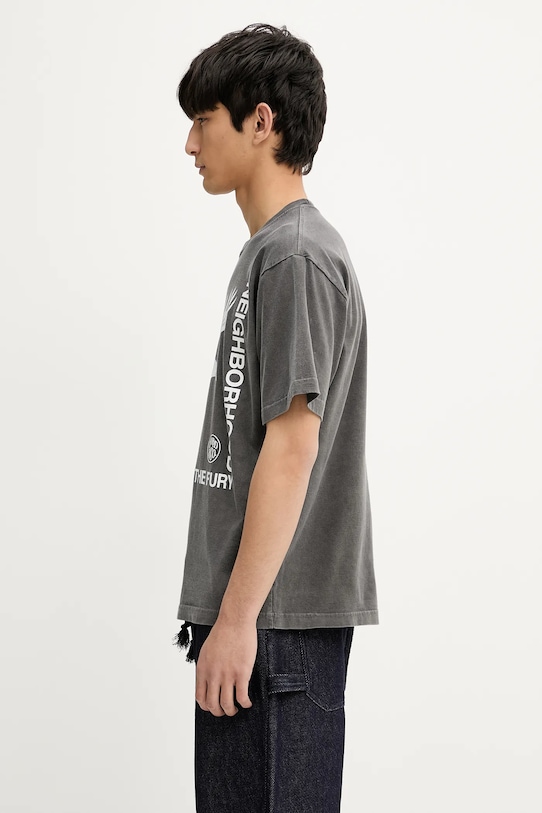 NEIGHBORHOOD cotton t-shirt NH . TEE SS-5 251PCNH.ST05 gray SS25