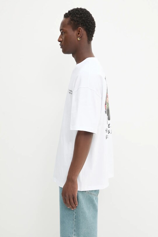 Flowers for Society t-shirt bawełniany Flower Trunk Shirt FFSAPP128 biały SS25