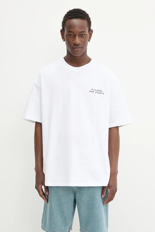 Oblečenie Bavlnené tričko Flowers for Society Flower Trunk Shirt FFSAPP128 biela