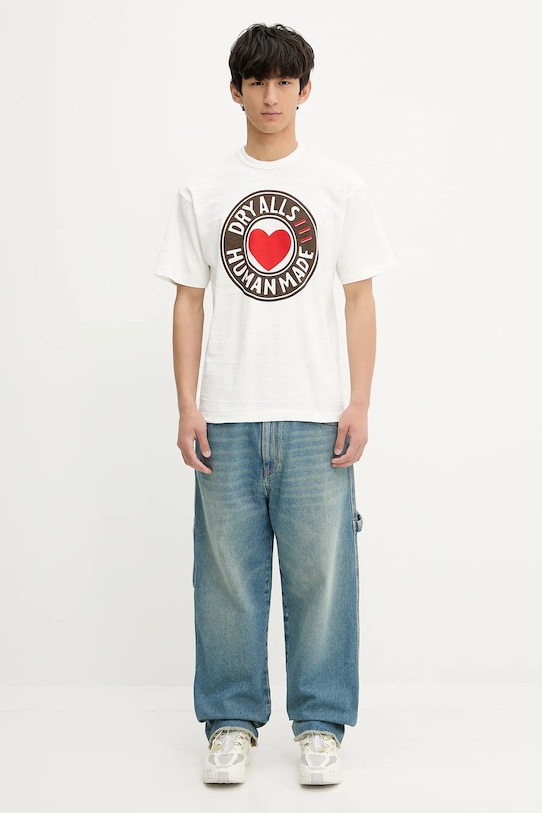 Памучна тениска Human Made HM29TE003 бял