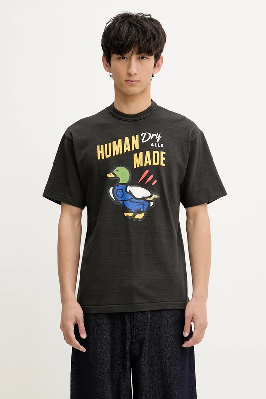 Human Made t-shirt bawełniany nadruk czarny HM29TE006