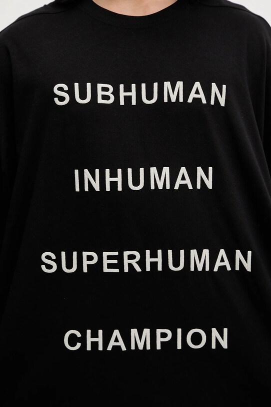 Хлопковая футболка Rick Owens DRKSHDW Knitted - Tommy T 221675 чёрный CM01E1675.CHJG