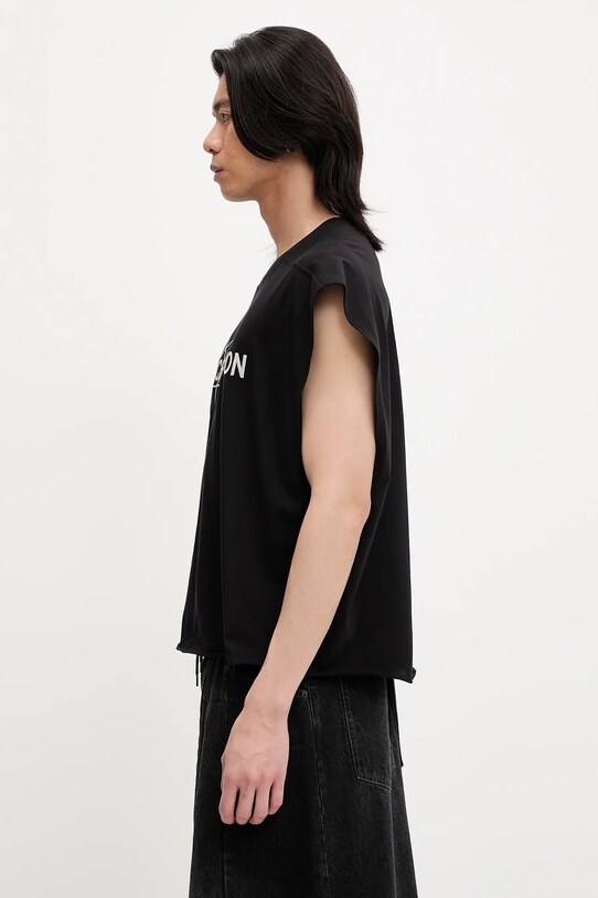Бавовняна футболка Rick Owens DRKSHDW Knitted - Micro Tatlin T 221668 CM01E1668.CHJG чорний SS25