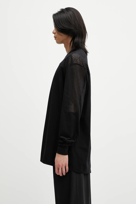 Хлопковый лонгслив Rick Owens DRKSHDW Knitted - Girdered T 221673 CM01E1673.CHJGOM чёрный SS25