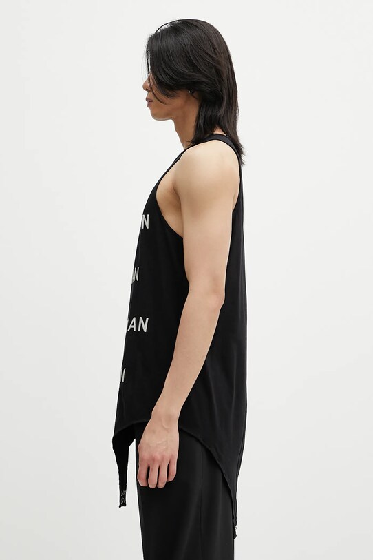 Хлопковая футболка Rick Owens DRKSHDW Knitted - Basketball Tank 221678 CM01E1678.CHJG чёрный SS25