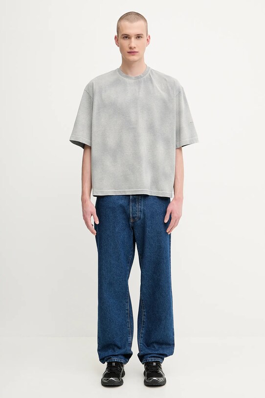 Bavlněné tričko 1017 ALYX 9SM Oversized garment dye AAMTS0477FA01 šedá