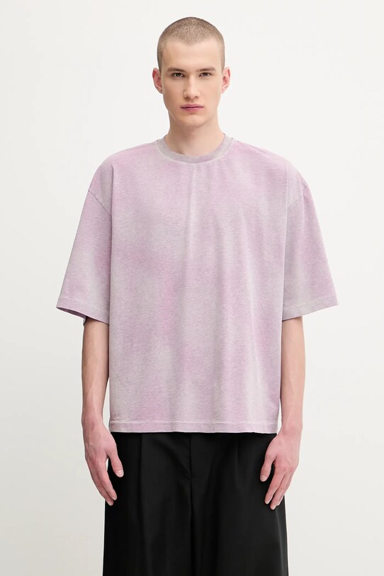 1017 ALYX 9SM t-shirt bawełniany Oversized garment dye gładkie fioletowy AAMTS0477FA01