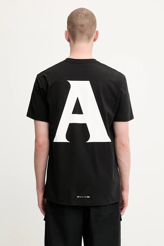 Odzież 1017 ALYX 9SM T-shirt bawełniany Flag AAMTS0509FA01 czarny