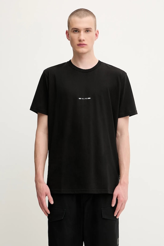 Бавовняна футболка 1017 ALYX 9SM Circle a centre back надрук чорний AAMTS0515FA01