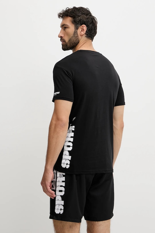 PLEIN SPORT t-shirt bawełniany PS25MTS01 czarny SS25