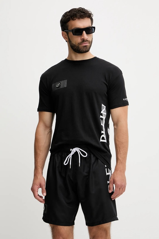 Odzież PLEIN SPORT t-shirt bawełniany PS25MTS01 czarny