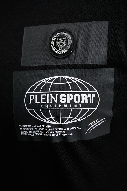 Бавовняна футболка PLEIN SPORT чорний PS25MTS03