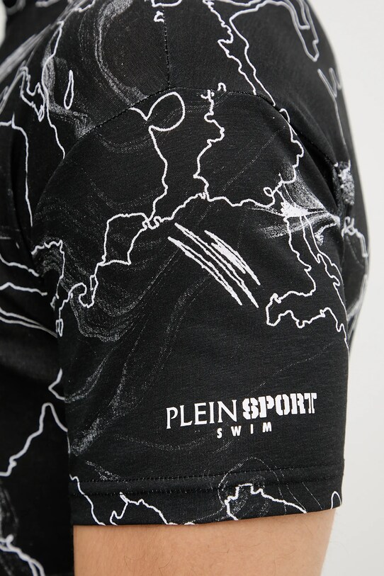 PLEIN SPORT t-shirt bawełniany PS25MTS06 czarny