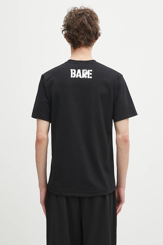 Clothing A Bathing Ape cotton t-shirt Map camo APE head shark 1L30110023 black