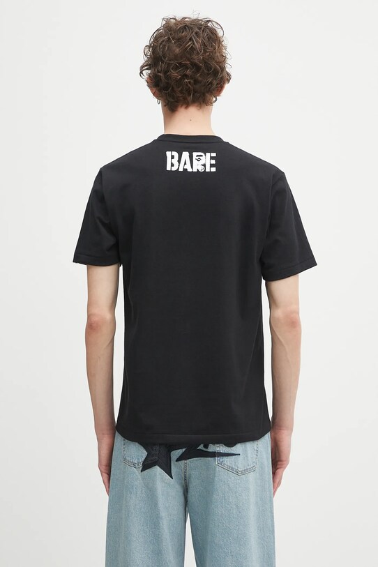 Abbigliamento A Bathing Ape t-shirt in cotone Map camo APE head shark 1L30110023 nero