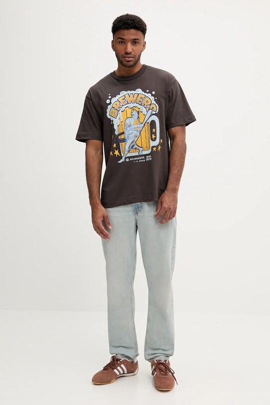 47 brand t-shirt bawełniany BC013TMKBRU643621C9 BC013TMKBRU643621C9 szary SS25
