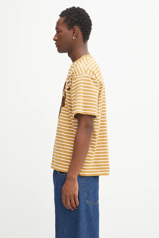 Βαμβακερό μπλουζάκι Human Made Knitted HM29CS031 μπεζ SS25