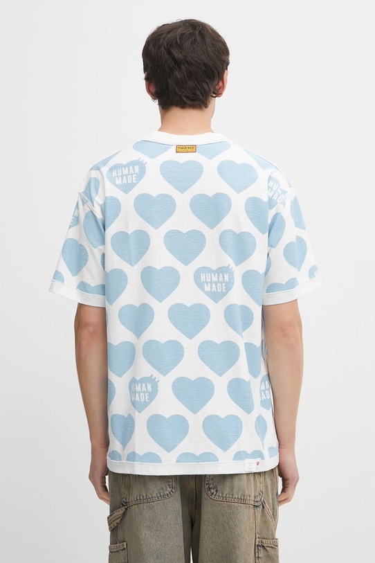 Βαμβακερό μπλουζάκι διπλής όψης Human Made Knitted HM29CS034 λευκό