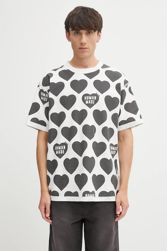 Βαμβακερό μπλουζάκι διπλής όψης Human Made Knitted μαύρο HM29CS034