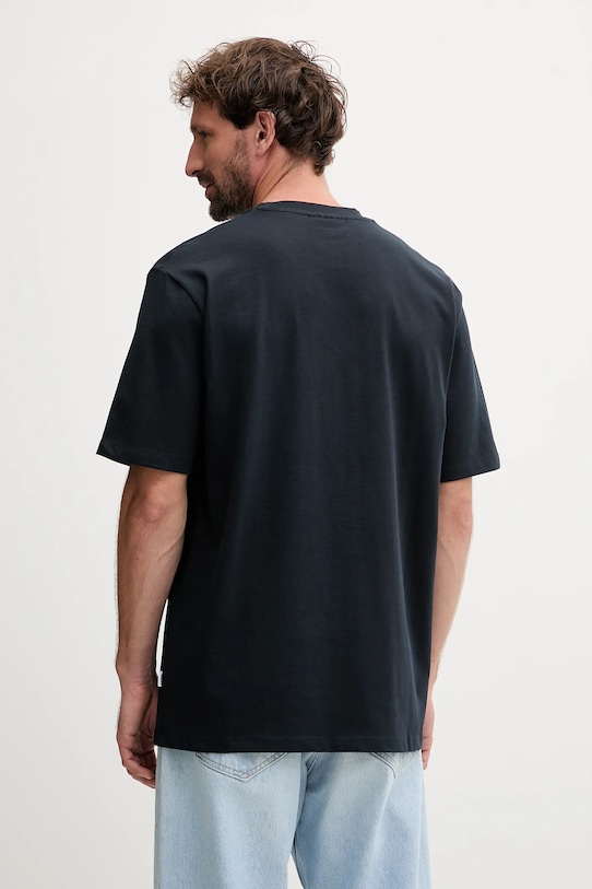 Odzież Lindbergh t-shirt bawełniany 30.400120 granatowy