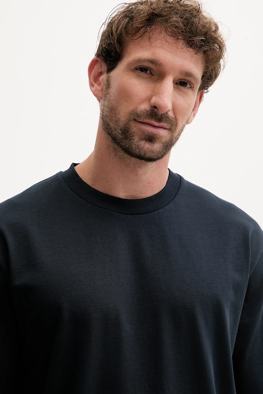 Lindbergh t-shirt bawełniany granatowy 30.400120