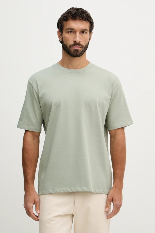 Lindbergh t-shirt bawełniany zielony 30.400120