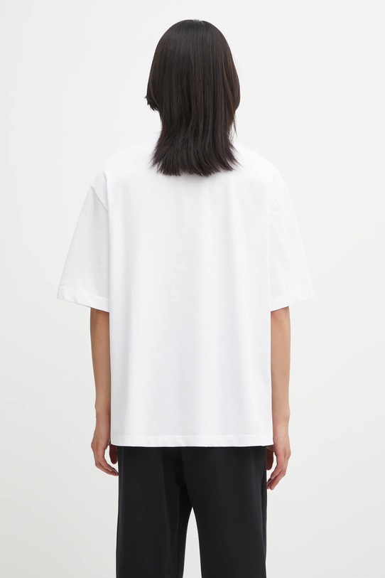 Odzież Maison Kitsuné t-shirt bawełniany Bold Fox Head Patch Oversize OM00128KJ0119 biały