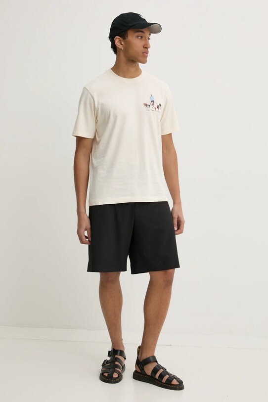 Хлопковая футболка Filling Pieces 74499819936 бежевый SS25