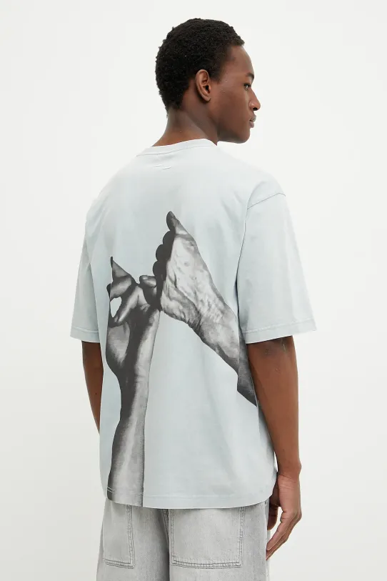 Filling Pieces t-shirt bawełniany nadruk szary 74499839980