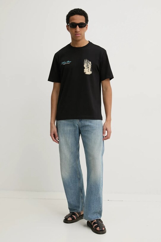Oblečenie Bavlnené tričko Filling Pieces 74499851861 čierna