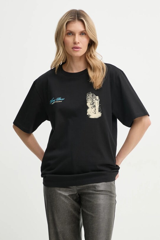 Filling Pieces t-shirt bawełniany czarny 74499851861