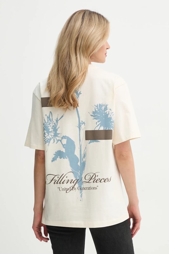 Filling Pieces t-shirt bawełniany 74499859936 beżowy