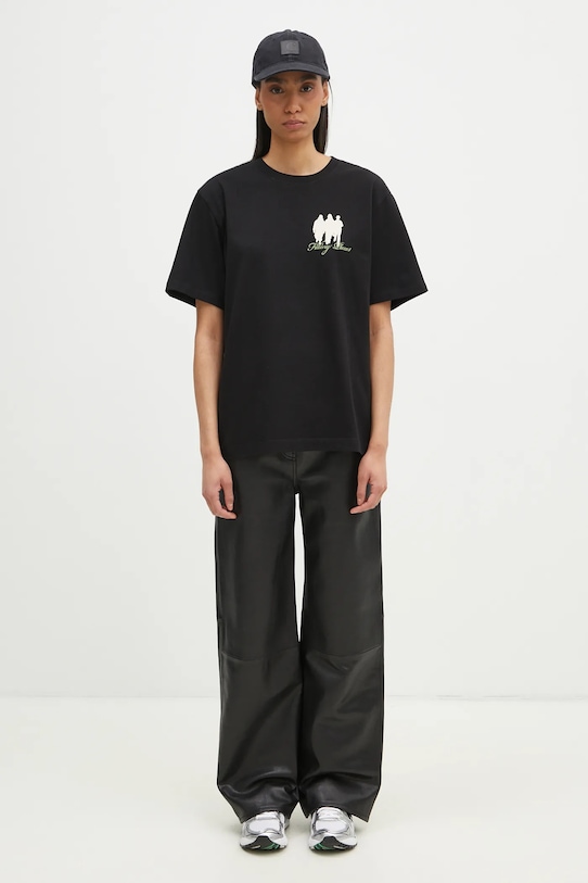 Bombažna kratka majica Filling Pieces 74499871861 črna