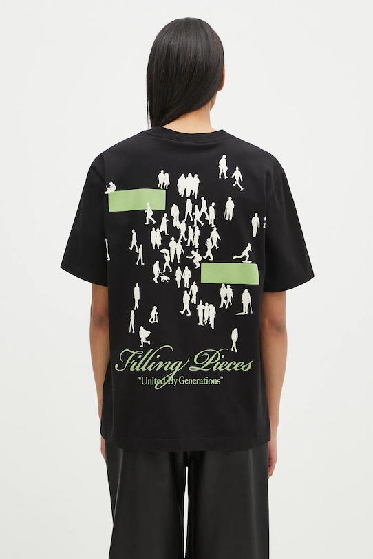 Filling Pieces tricou din bumbac 74499871861 negru SS25