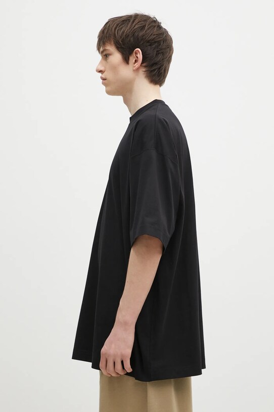 Бавовняна футболка VETEMENTS Oval Logo Oversized UA66TR605BW чорний SS25