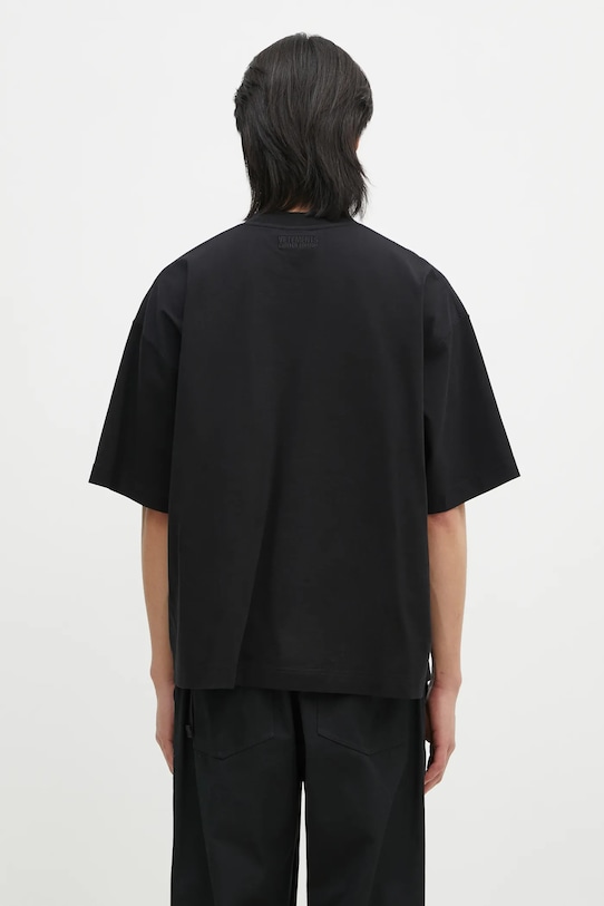Одежда Хлопковая футболка VETEMENTS Oval Logo Cropped Boxy UA66TR600BB чёрный
