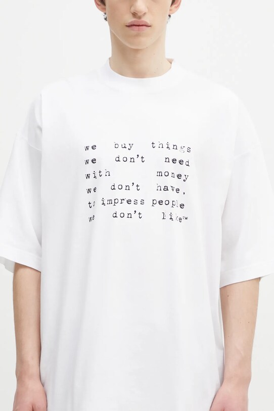 VETEMENTS cotton t-shirt We Buy Things Oversized white UA66TR625W