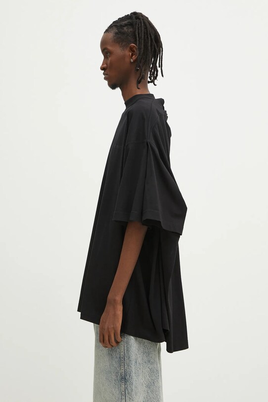 Oblečenie Bavlnené tričko VETEMENTS Merged Double Oversized UA66TR635B čierna