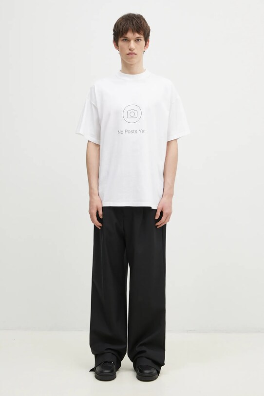 Бавовняна футболка VETEMENTS No Posts Regular UA66TR730W білий