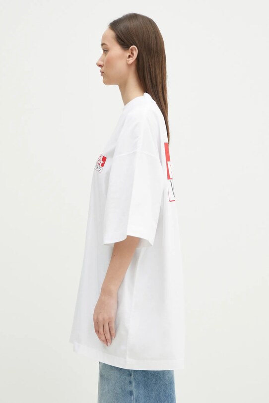 VETEMENTS tricou din bumbac For Rent Oversized alb UA66TR745W
